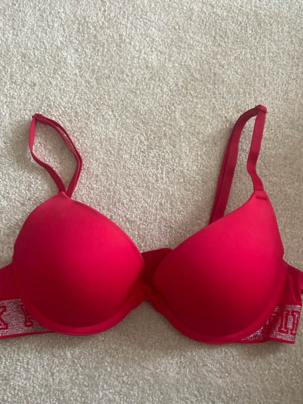 PINK Victoria's Secret Smooth Red T-Shirt Bra
